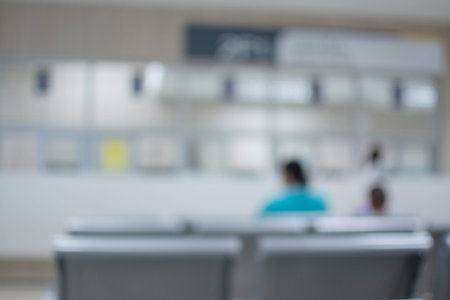 Blurred background : Vintage filter patient waiting for see doctor.の写真素材