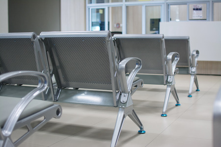 Chairs in the hospital . hospital interiorの写真素材