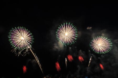 Beautiful firework display for celebrationの写真素材