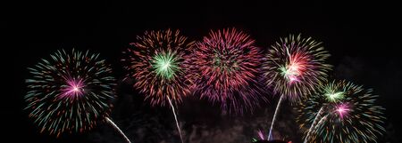 Beautiful firework display for celebrationの写真素材