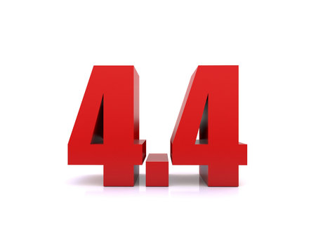 4.4 Shopping day sale on white background. 4 April sale poster template. 3d rendering