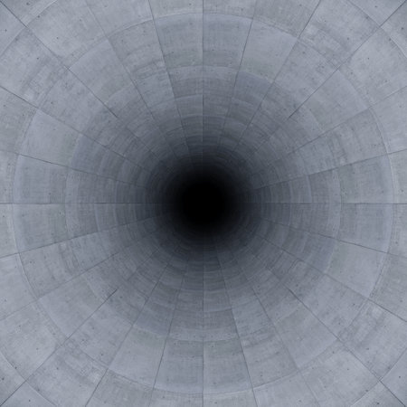 inside of tunnel concrete space,3d renderingの写真素材
