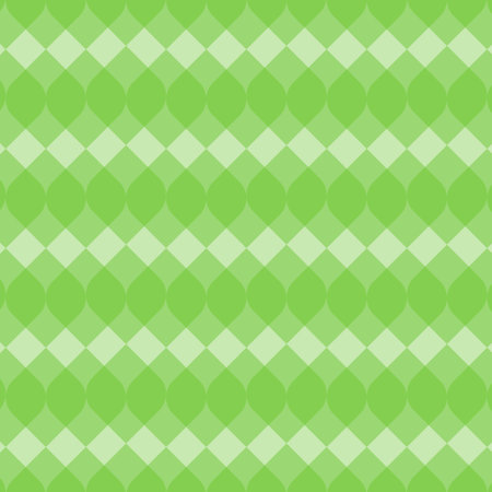 Abstract seamless pattern with green geometric elements. Vector illustrationのイラスト素材