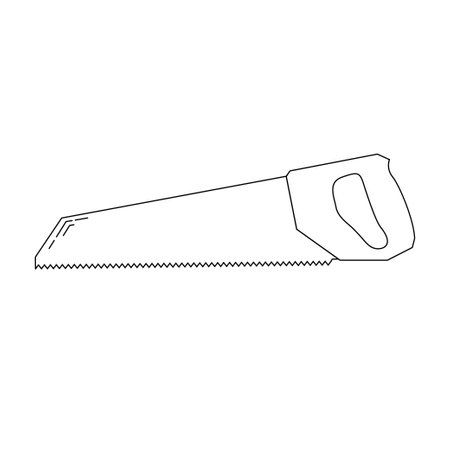 Outline contour saw. Silhouette repair tool. Saw for construction and repair, needlework.のイラスト素材