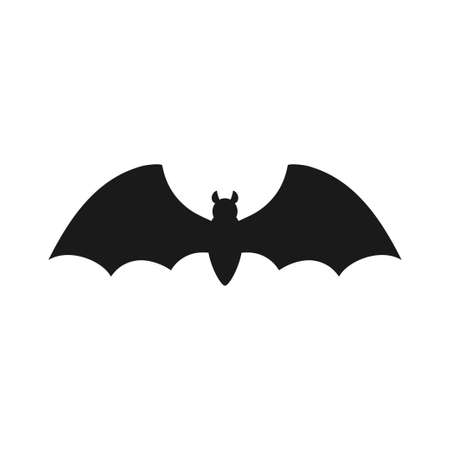 Bat silhouette. Traditional Halloween symbol.のイラスト素材