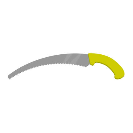 Pruning saw. Gardening tool for cutting branches. isolated vector illustrationのイラスト素材