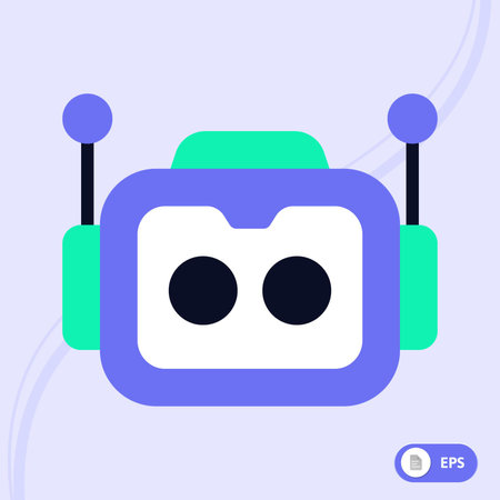 Robot toy icon. Vector illustration in flat styleのイラスト素材