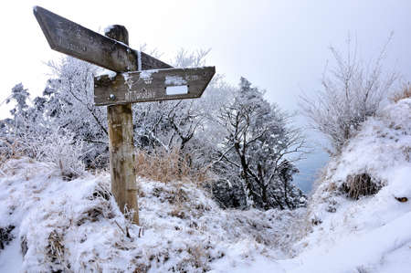 Tanzawa ground, Mt. Ono of the snow sceneryの写真素材