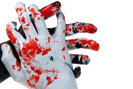 Stop Crime, hands symbolizing anger, wildness,savage,crime,murderの写真素材