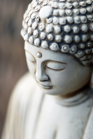 Portrait of stone Buddha statueの写真素材