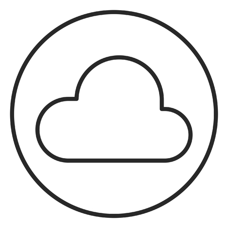 Cloud monitor stroke icon, illustration. Stroke high quality symbol.の写真素材