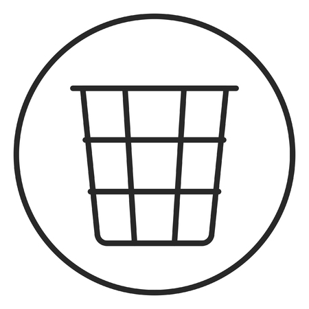 Basket for paper stroke icon, logo illustration. Stroke high quality symbol.の写真素材