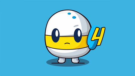 Egg mascot character design, Egg mascot design, Egg mascot designのイラスト素材