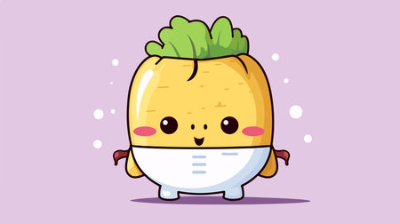 Cute and kawaii carrot character vector illustration. Cute cartoon vegetable character.のイラスト素材