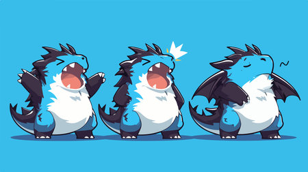 Cute penguins with crowns. Vector illustration in cartoon style.のイラスト素材