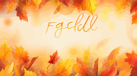 Autumn background with falling leaves. Vector illustration for your design.のイラスト素材
