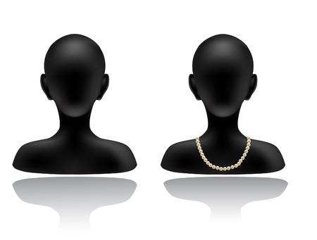 Black woman icon ideal for jewelry showのイラスト素材