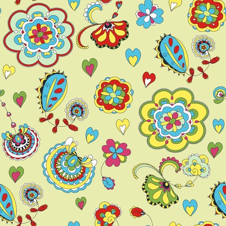 Abstract floral patternのイラスト素材