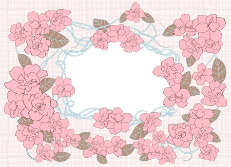 Pink and brown floral background  Copyspace  Template のイラスト素材