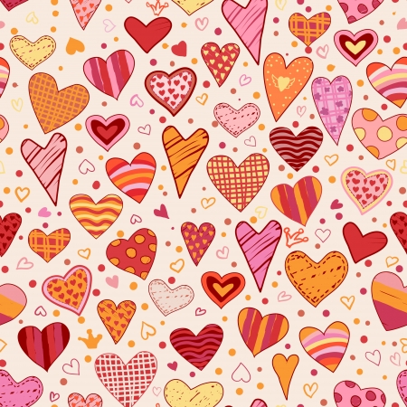 Valentines pattern with hearts. Can be used for wallpaper, background, fabrics.のイラスト素材