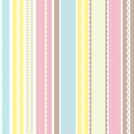 Shabby Chic pattern. Country style pastel stripes background.のイラスト素材