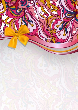 Floral card, invitation, banner template with empty spaceのイラスト素材