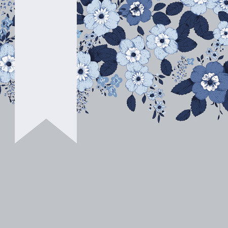 Abstract roses shabby chic background with space for text. Wedding, birthday, celebration card template.のイラスト素材