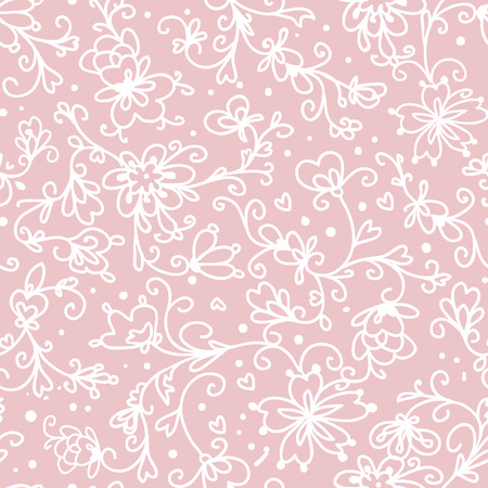 Hand drawn floral seamless pattern - Illustrationのイラスト素材