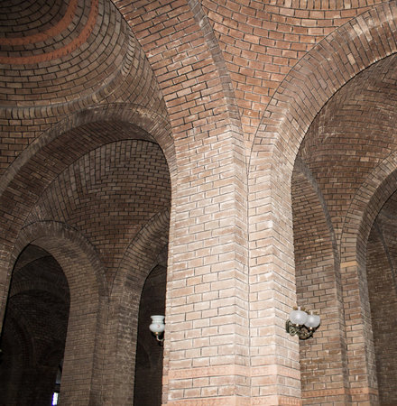 Large columns at the entrance to the university. Chernivtsi, Spring 2015