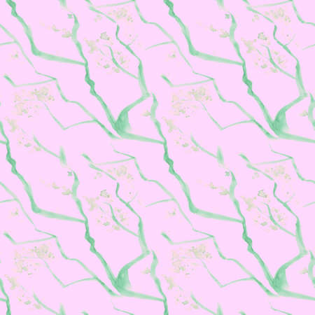 Chinese Paintings Flower. Seamless Blossom Ornament. Green Asian Petal Drawing. Pink Modern Floral Wallpaper. Green Chinese Flowers. Wedding Rose Fabric. Chinese Flowers.の写真素材