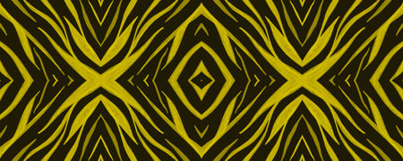 Seamless Safari Background. Abstract Cheetah Texture. Gold Animal Fur Pattern. Watercolor Stripes....