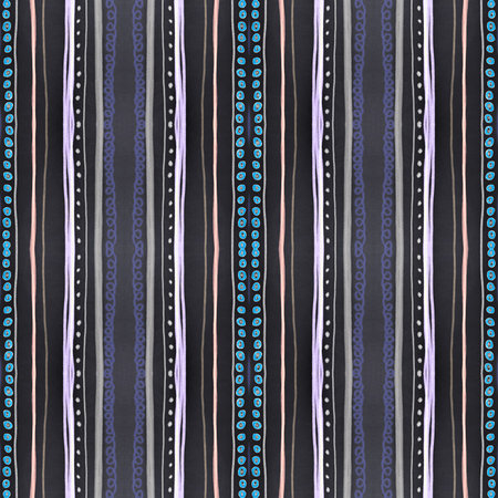 Seamless American Ethnic Texture. Bohemian Navajo Ornament. Abstract Tribal Print. Black Watercolour Rhombus Pattern. Gray Ethnic Background. Watercolor Navajo Wallpaper. Brown Ethnic Background.の写真素材