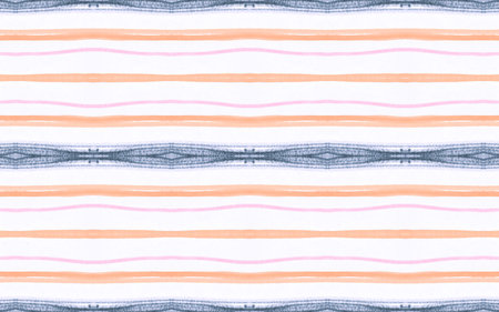 Graphic Strokes Pattern. Red, Blue and White Trendy Lines Illustration. Grunge Fabric Design. Vintage Strokes Texture. Handmade Stripes Wallpaper. Artistic Textile Print. Strokes Pattern.の写真素材