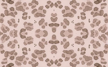 Seamless Leopard Artwork. Watercolor Cheetah Art Border. Brown Spotted Jungle Ornament. Vintage Coat...