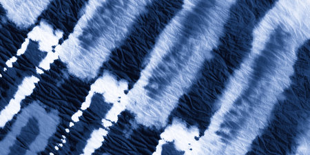 Indigo Dyed Texture. Stains Watercolour. Clouds Vintage Graffiti. Bohemian Illustration. Indigo Batik Shibori. Blue Splat Watercolor Painting. White Handmade Decor.の写真素材