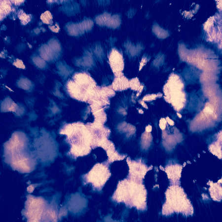 Indigo Tie Dye. Batik Water Texture. Hippie Circle Painting. Pink Tye Die Paint. Swirl Pattern. Abstract Artistic Shirt. Rock Art Background. Circular Backdrop. Color Indigo Tie Dye.の写真素材