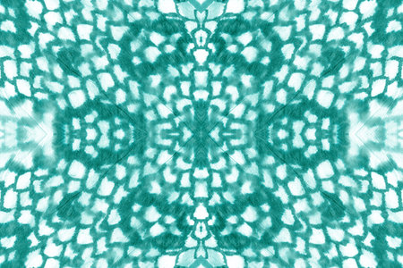Seamless Watercolor Snakeskin. Blue and White Colors. Fashion Exotic Illustration. Reptile Leather...