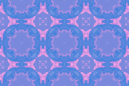 Seamless Geometric Tile. Handdrawn Geometric Background. Islamic Moroccan, Tunisian Blue and Pink...