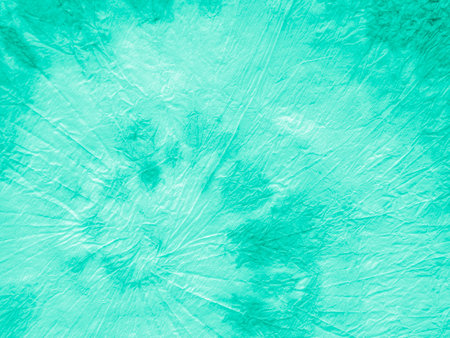 Turquoise Shibori Pattern. Ink Painted Spiral. Fresh Abstract Aquarelle Poster. Paintbrush Painting....