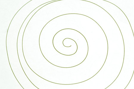Green Abstract Pencil Hatching. Green Tangled Circle Background. Modern Kids Texture. Green...