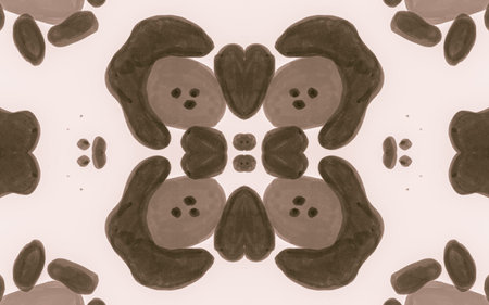 Seamless Leopard Artwork. Watercolour Giraffe Art Border. Brown Spotted Jungle Wallpaper. Color...