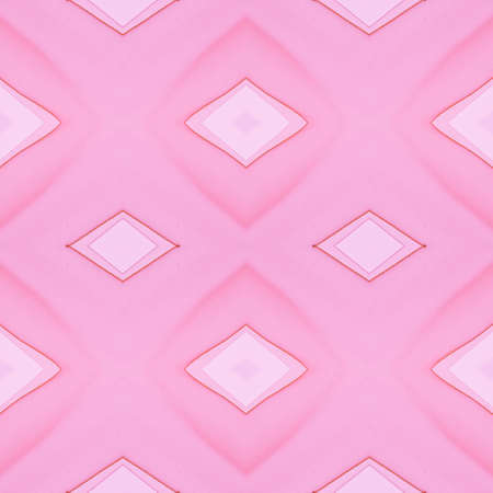 Tender Diamond Pattern. Seamless Square Shapes. Abstract Aztec Border. Diamond Background. Ikat Rhombus Texture. Ethnic Border. Bohemian African Design. Pink Diamond Pattern.の写真素材