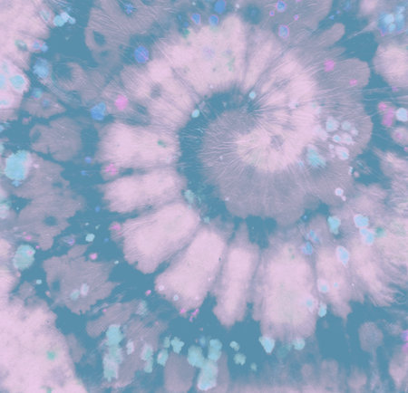 Art Rock Background. Pastel Abstract Tye Die Pattern. Aqua Funky Round. Blue Bohemian Shirt....