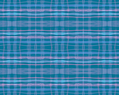 Blue Pastel Check. Seamless Picnic Texture. Scotland Cloth. Classic Gingham Border. Geometric Pastel...