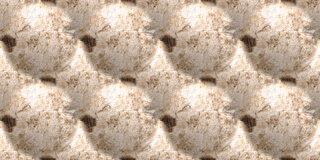 Pale Distress Grunge Effect. Ancient Vintage Background. Paint Brush Surface. Dirty Paper. Brown...