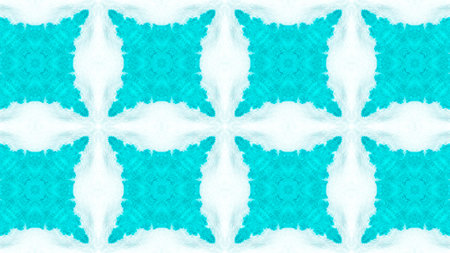 Seamless Ethnic Tile. Ink Textured Tribal Background. Damask or Victorian Style Blue and White Tile....