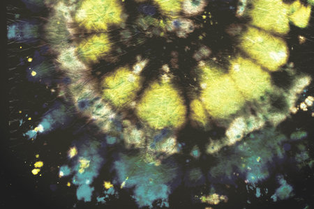 Circular Grunge Style. Batik Texture. Watercolor Light Pattern. Tye Dye Spiral Painting. Psychedelic...