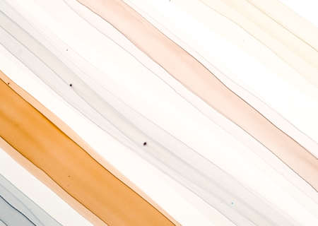 Orange Lines Pattern. Geometric Stripes Ink Drawing. Water Fabric Background. Watercolor Lines Pattern. Red Vintage Artistic Design. Brush Paint Stripes Wallpaper. Handmade Lines Pattern.の写真素材