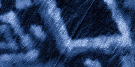 Blue Denim Ikat Pattern. Dyed Background. Watercolor Spotted Textile. Dirty Art Print. Ikat Chevron....