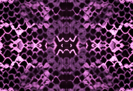 Seamless Watercolor Snakeskin. Pink and Black Colors. Trendy Zoo Background. Cobra Leather Wild...